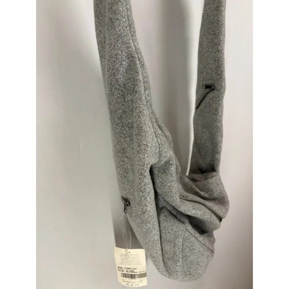 NEW J. JILL Sherpa Yoga hobo Bag Heather Gray Minimilist Capsule Wardrobe.